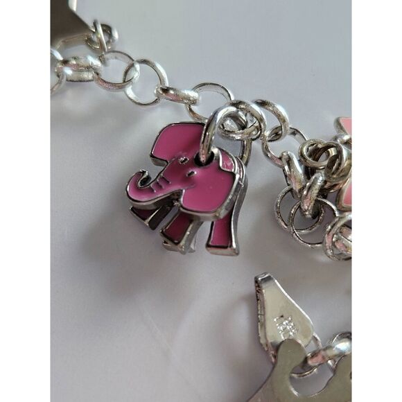 **Final Sale** Sterling silver colorful charm bracelet - Picture 4 of 16
